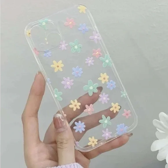 ⚠️Clearance🫧iPhone 14/Pro/Pro Max/Plus Cute Floral Clear iPhone Case Brand New - Picture 1 of 4